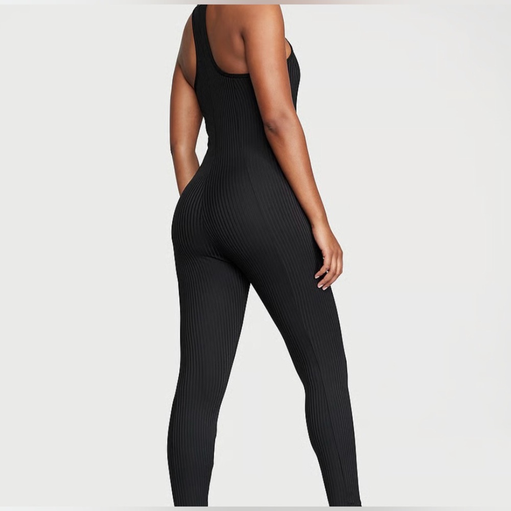Victoria's Secret Black Ribbed Bodysuit